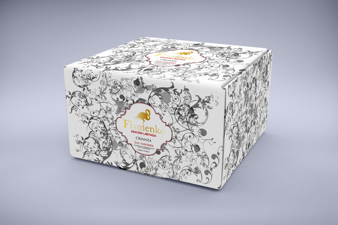 Portfolio of graphic and creative design works of boxes and packaging for winery with export of Spanish wine